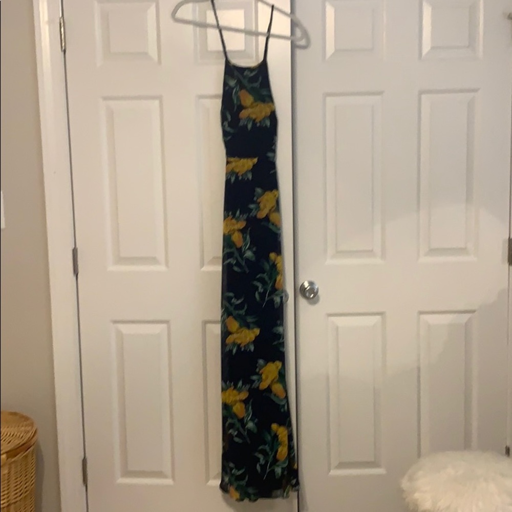 Lace up back maxi